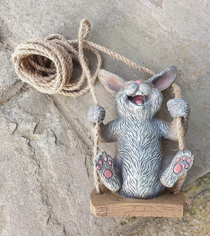 Swinging Animal Garden Ornament (Bunny)