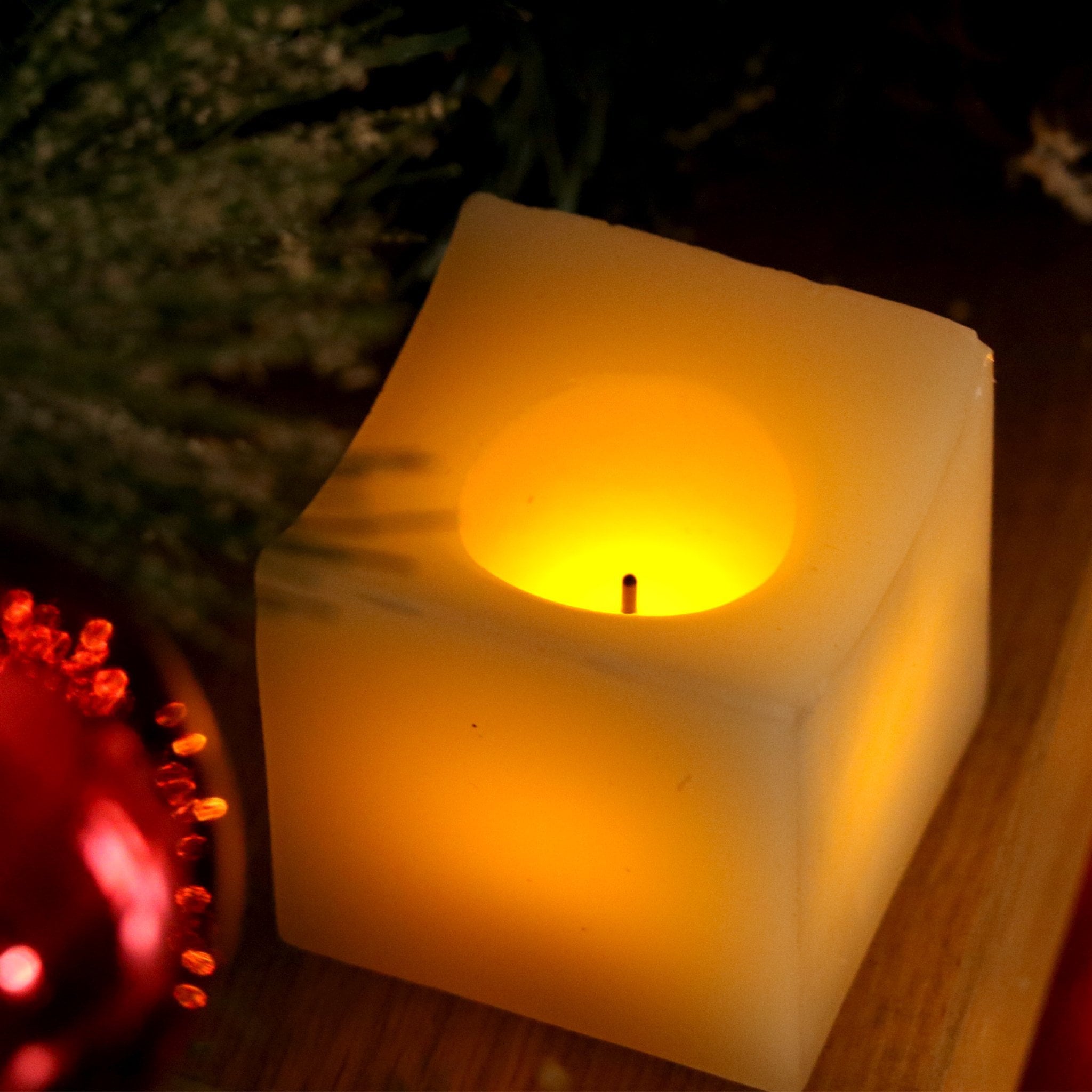 LED 2-Inch Mini Square Flameless Candles Cream, 2-Pack - These were in John Lewis