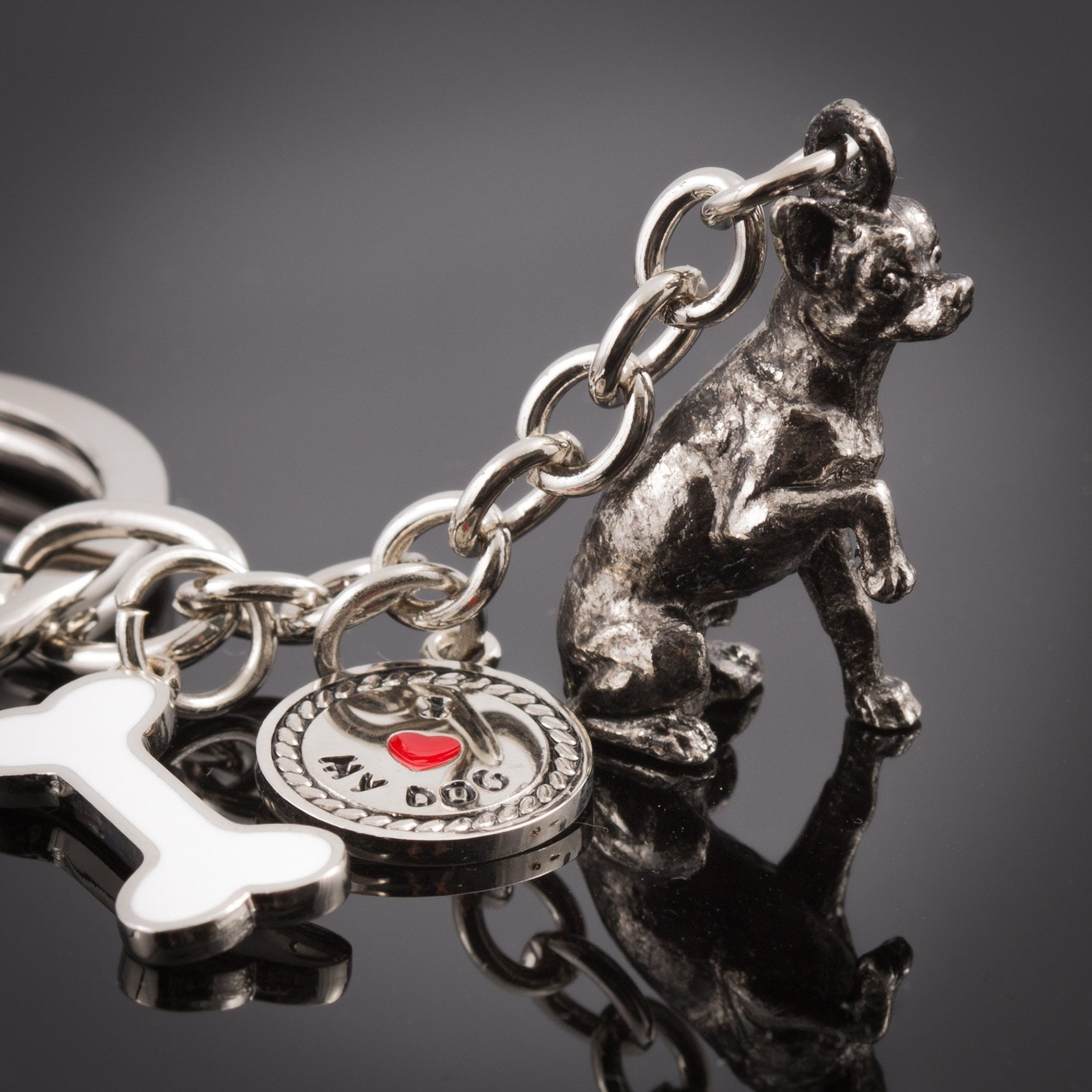 Chihuahua High Detailed Dog Metal Animal Keyring