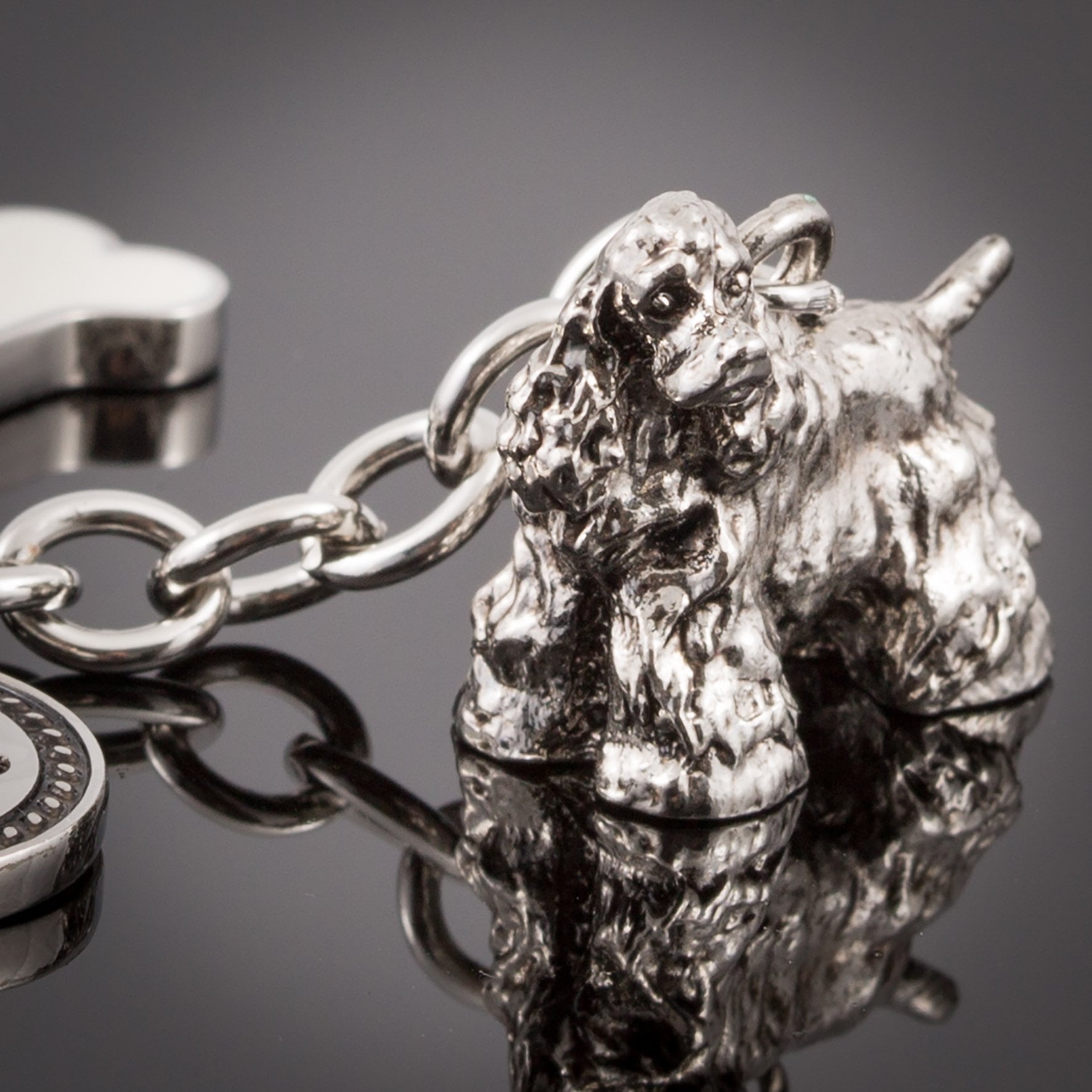 Cocker Spaniel High Detailed Dog Metal Animal Keyring