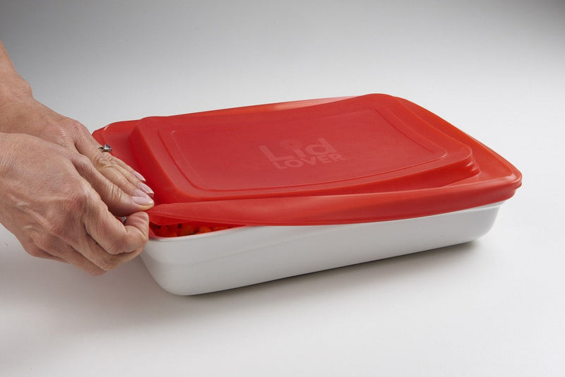 LidLover Rectangular - Snug Seal For Food, Protects Food & Makes Transporting a Breeze