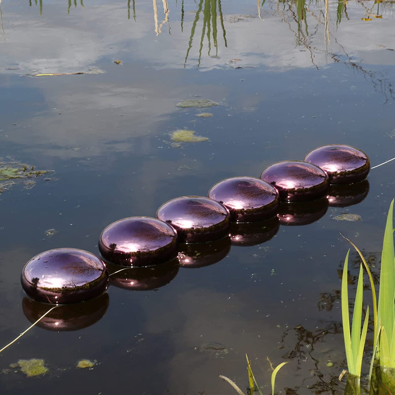 Pack of 6 - Mirror Polished Floating Pond Decorations Ornaments Garden Flower Bed Gazing Balls