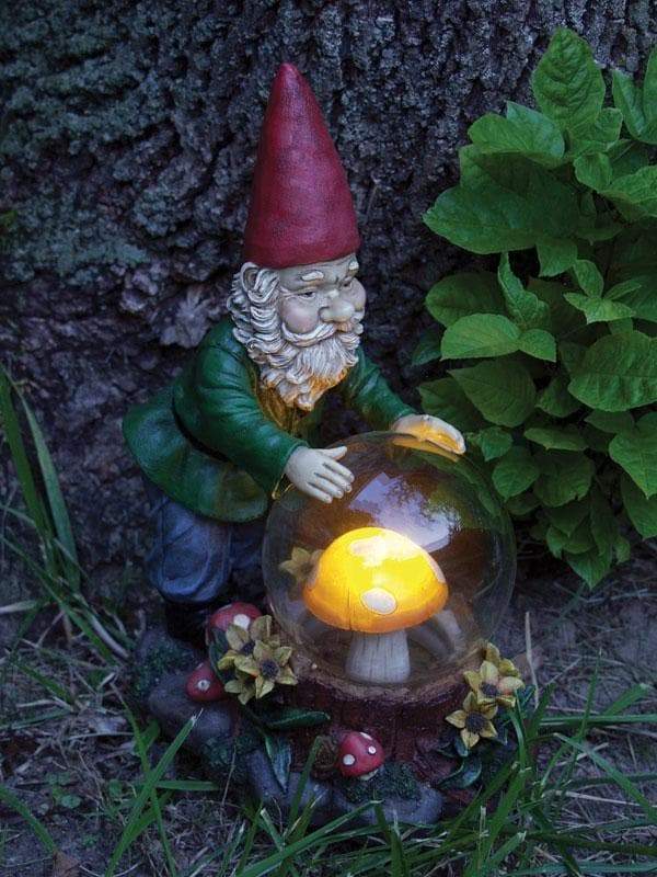 Solar Gnome Statue Garden Ornament