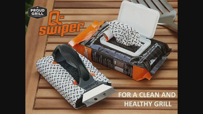 Q-Swiper BBQ Grill Brush Cleaning Set 1 Grill Brush with Steel Scraper –  Pricedrightsales