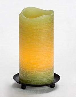 green flamless candles