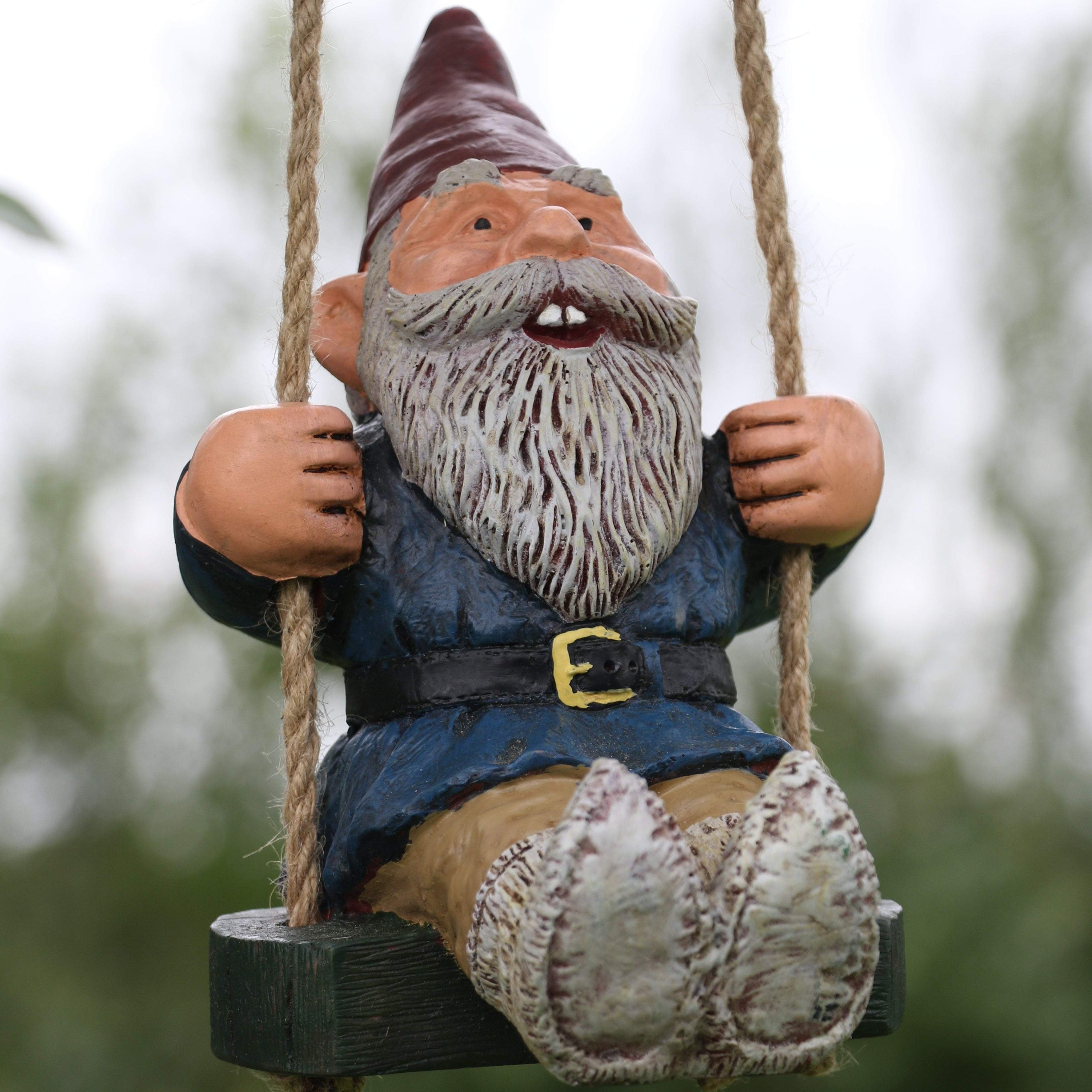 Accents Limited Garden Swinging Animal Sculpture Ornament (Gnome)