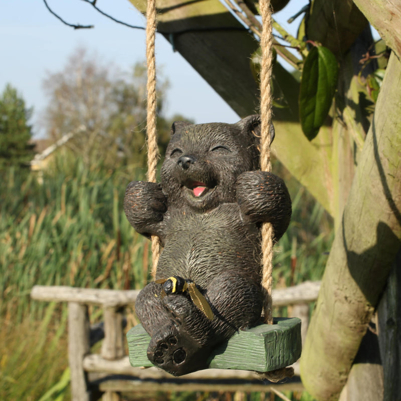Swinging Animal Garden Ornament (Bear)
