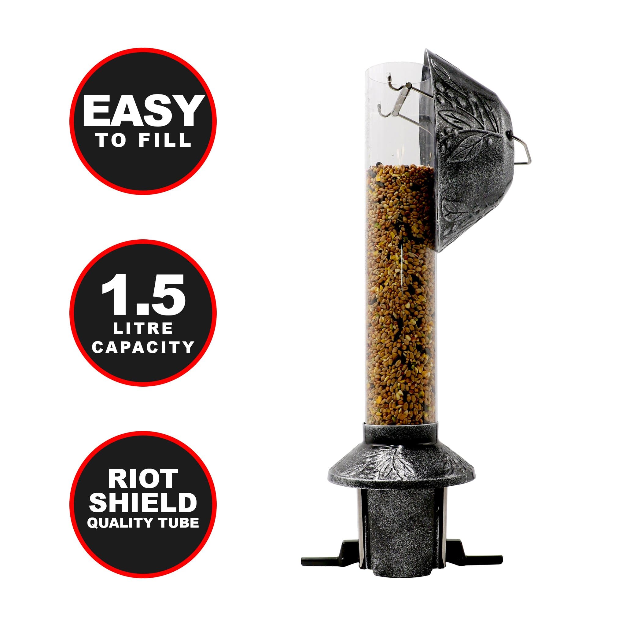 Roamwild PestOff Squirrel Proof Bird Feeder | Exclusive Platinum