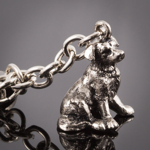 Border Collie High Detailed Dog Metal Animal Keyring
