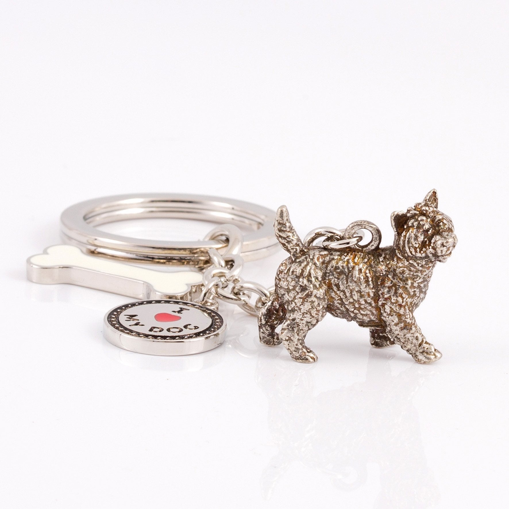 Cairn Terrier High Detailed Dog Metal Animal Keyring