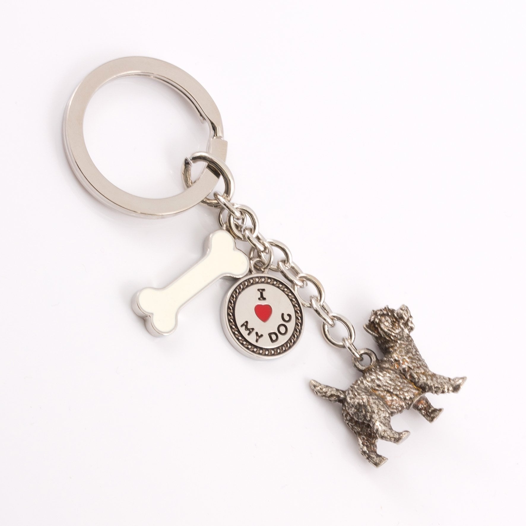 Cairn Terrier High Detailed Dog Metal Animal Keyring