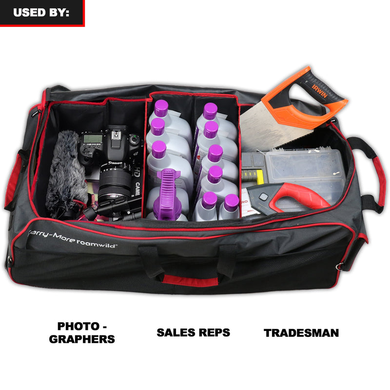 Roamwild Carry-More - 3 In 1 |  Camera Bag / Boot Storage Organiser On Wheels With Cool Bag