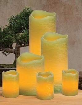 green LED candle