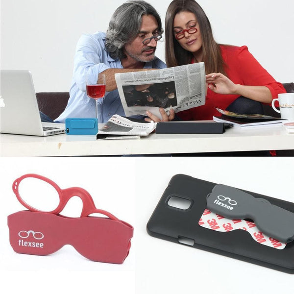 Flexsee - The Tiny Unbreakable Travel Reading Glasses - RED